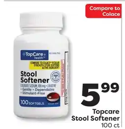 Weis Markets Topcare Stool Softener offer