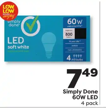 Weis Markets Simply Done 60W LED 4 pack offer