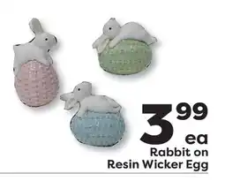 Weis Markets Rabbit on Resin Wicker Egg offer