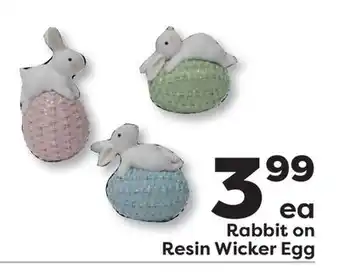 Weis Markets Rabbit on Resin Wicker Egg offer