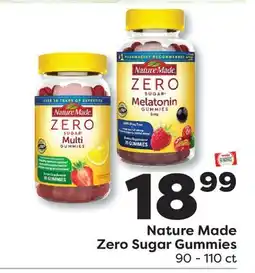 Weis Markets Nature Made Zero Sugar Gummies offer