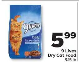 Weis Markets 9 Lives Dry Cat Food offer