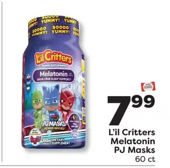 Weis Markets L'il Critters Melatonin PJ Masks offer