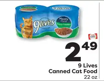 Weis Markets 9 Lives Canned Cat Food offer