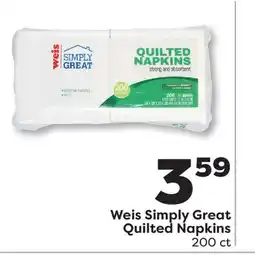 Weis Markets Weis Simply Great Quilted Napkins offer