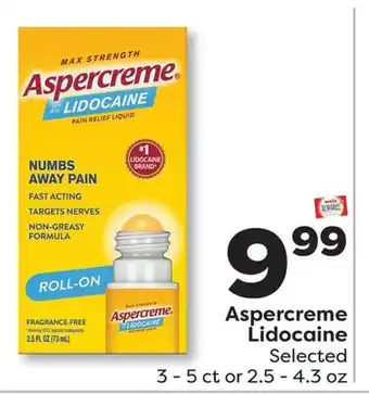 Weis Markets Aspercreme Lidocaine offer