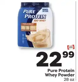 Weis Markets Pure Protein Whey Powder offer