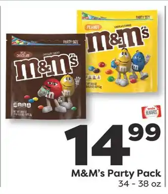 Weis Markets M & M' s Party Pack offer