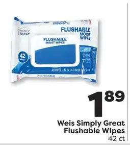 Weis Markets Weis Simply Great Flushable WIpes offer