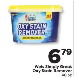 Weis Markets Weis Simply Great Oxy Stain Remover offer