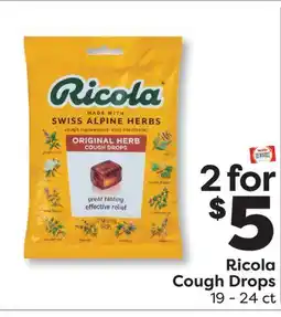 Weis Markets Ricola Cough Drops offer