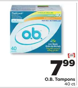 Weis Markets O.B. Tampons offer