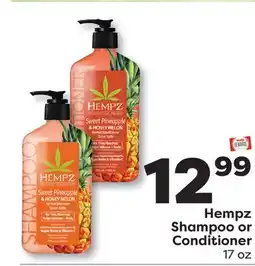 Weis Markets Hempz Shampoo or Conditioner offer