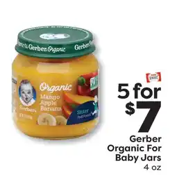 Weis Markets Gerber Organic For Baby Jars offer