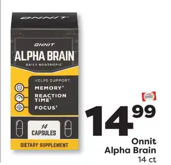 Weis Markets Onnit Alpha Brain offer