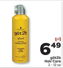 Weis Markets göt2b Hair Care offer