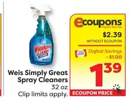 Weis Markets Weis Simply Great Spray Cleaners offer