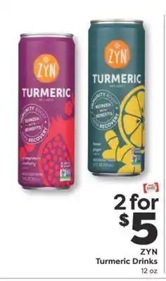 Weis Markets ZYN Turmeric Drinks offer