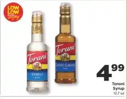 Weis Markets Torani Syrup offer