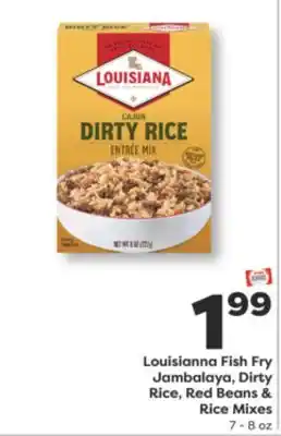 Weis Markets Louisianna Fish Fry Jambalaya, Dirty Rice, Red Beans & Rice Mixes offer