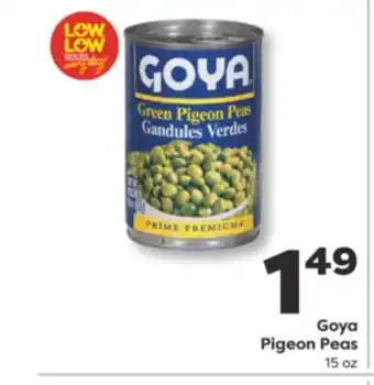 Weis Markets Goya Pigeon Peas offer