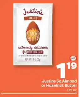 Weis Markets Justins Sq Almond or Hazelnut Butter offer