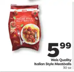 Weis Markets Weis Quality Italian Style Meatballs offer