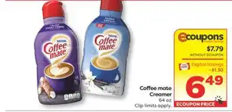 Weis Markets Coffee mate Creamer offer