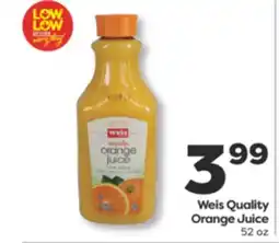 Weis Markets Weis Quality Orange Juice offer