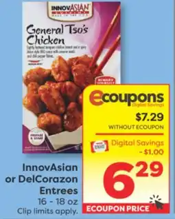 Weis Markets InnovAsian or DelCorazon Entrees offer