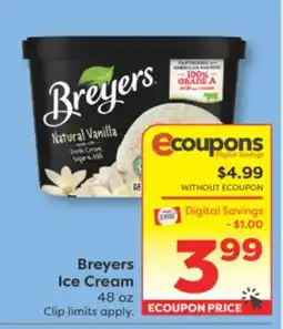 Weis Markets Breyers Ice Cream offer