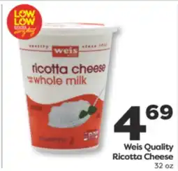 Weis Markets Weis Quality Ricotta Cheese offer