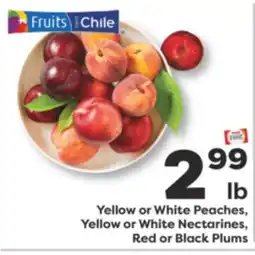 Weis Markets Yellow or White Peaches, Yellow or White Nectarines, Red or Black Plums offer