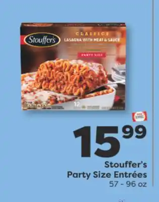 Weis Markets Stouffer's Party Size Entrées offer