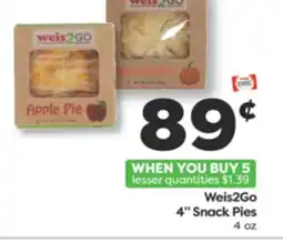 Weis Markets Weis2Go 4 Snack Pies offer