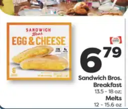 Weis Markets Sandwich Bros. Breakfast 13.5-18 oz Melts 12-15.6 oz offer