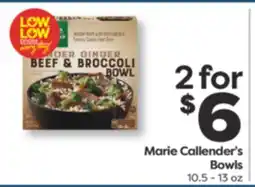 Weis Markets Marie Callender's Bowls offer