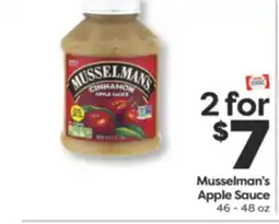 Weis Markets Musselman's Apple Sauce offer