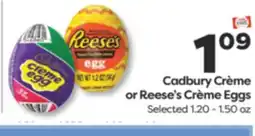 Weis Markets Cadbury Crème or Reese's Crème Eggs offer