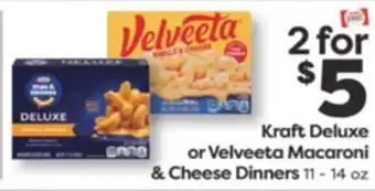 Weis Markets Kraft Deluxe or Velveeta Macaroni & Cheese Dinners offer