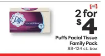 Weis Markets Puffs Facial Tissue Family Pack offer