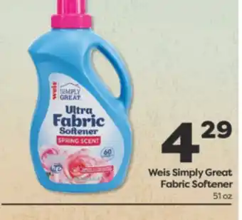 Weis Markets Weis Simply Great Fabric Softener offer