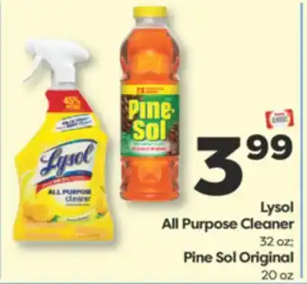 Weis Markets Lysol All Purpose Cleaner 32 oz Pine Sol Original 20 oz offer