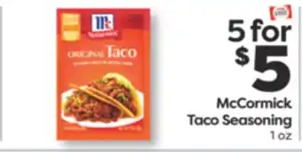 Weis Markets McCormick Taco Seasoning offer