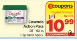 Weis Markets Cascade Action Pacs offer