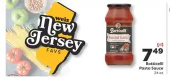 Weis Markets Botticelli Pasta Sauce offer