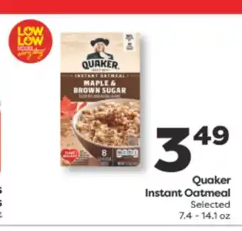 Weis Markets Quaker Instant Oatmeal offer