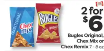 Weis Markets Bugles Original, Chex Mix or Chex Remix offer