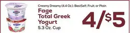 DeCicco & Sons Fage Total Greek Yogurt 5.3 Oz. Cup offer