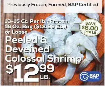 DeCicco & Sons Peeled & Deveined Colossal Shrimp offer